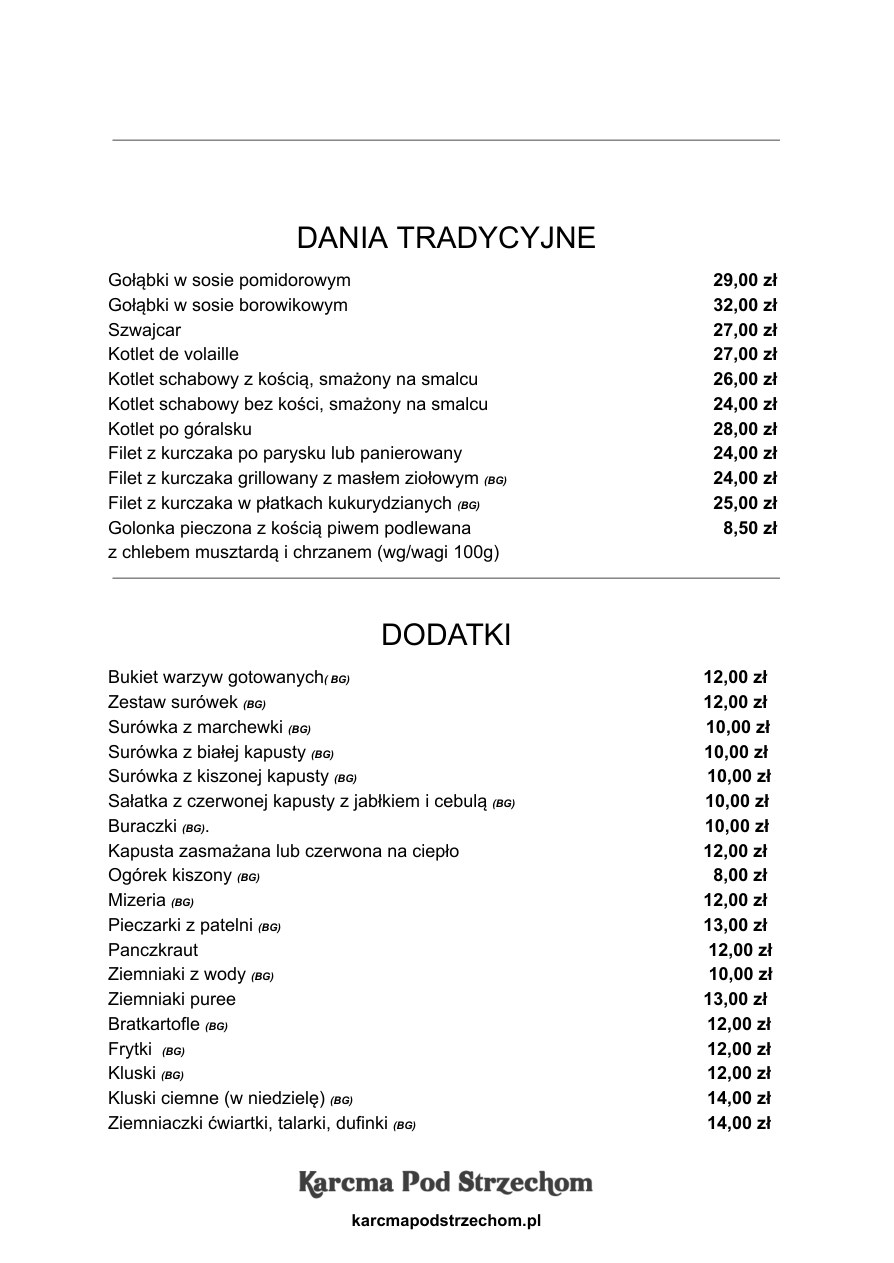 Menu Karcma Pod Strzechom — strona 4
