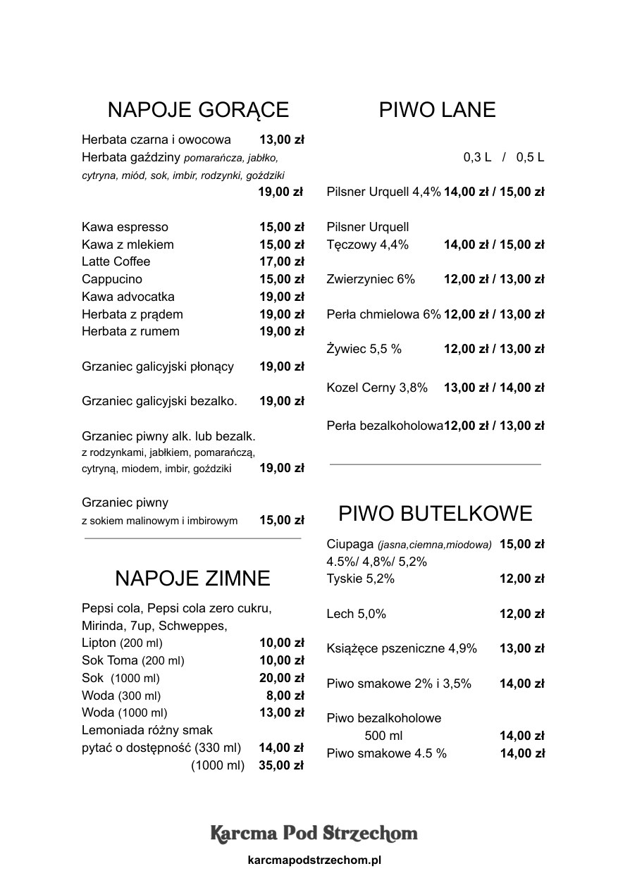 Menu Karcma Pod Strzechom — strona 8
